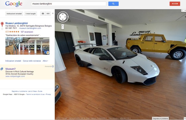 Google View u muzeju Lamborghinija