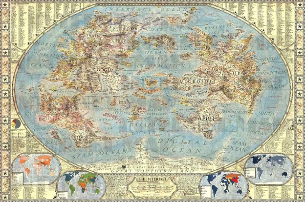 Isprintajte si mapu Interneta u "vintage stilu"