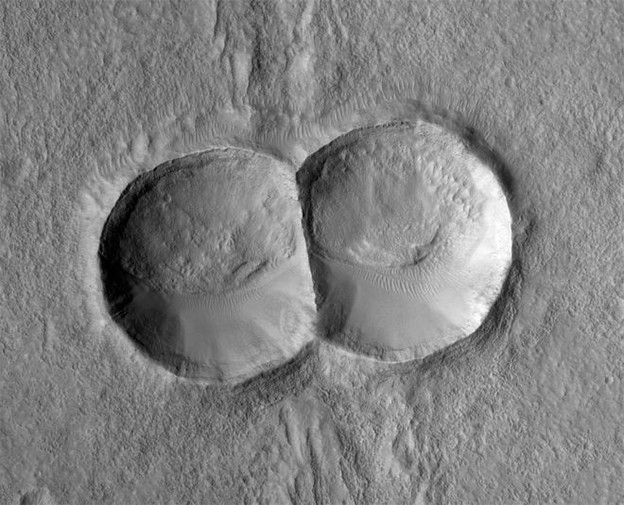 Dupli udar asteroida na Marsovu površinu