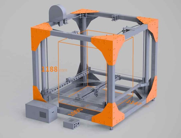 3D printer za izradu predmeta veličine kubičnog metra