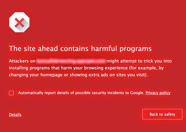 Chrome vas upozorava na zaražene stranice