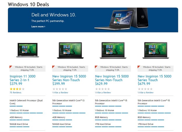 Dell započeo prodaju Windows 10 računala