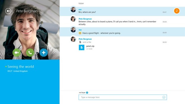 Download: Skype for Windows 8 - nova inačica