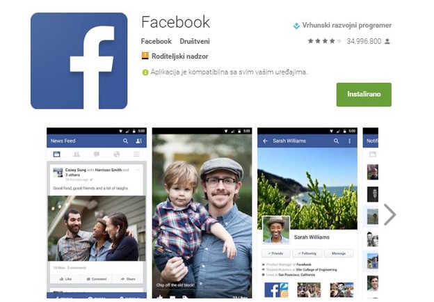 Facebook je top aplikacija na telefonima Facebook je top aplikacija na telefonima