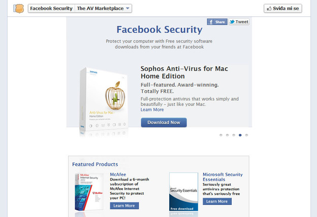 Facebook vam poklanja antiviruse