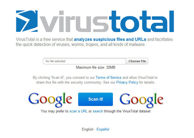 Google kupio besplatni online antivirusni skener