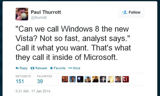 Microsoftovci W8 interno nazivaju novom Vistom