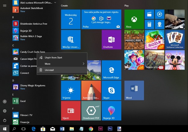 Teško je ukloniti Windows 10 bloatware