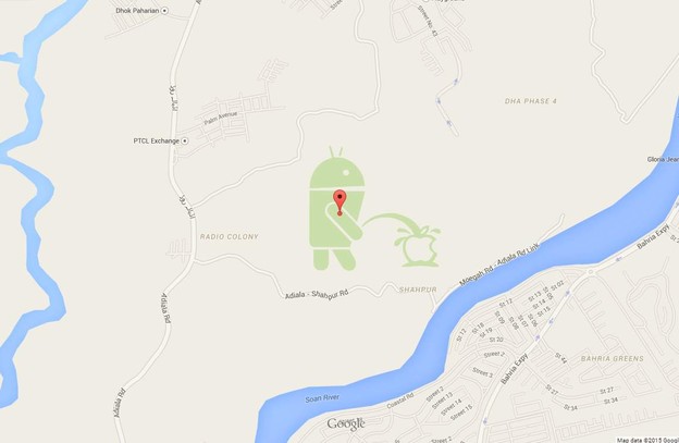 Android mokri po Appleu u Google mapama Android mokri po Appleu u Google mapama