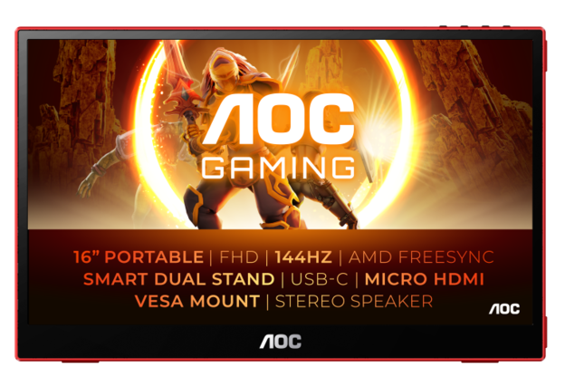 Igranje u pokretu uz AOC GAMING 16G3 prijenosni monitor Igranje u pokretu uz AOC GAMING 16G3 prijenosni monitor