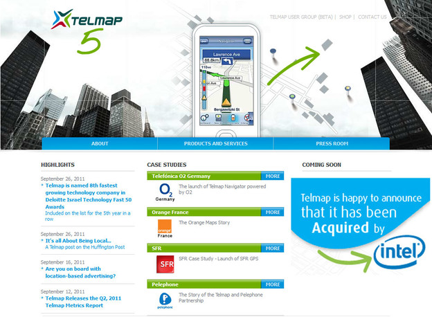 Intel kupio izraelsku tvrtku Telmap Intel kupio izraelsku tvrtku Telmap