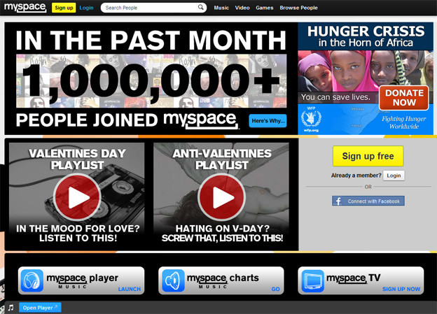 Milijun korisnika za povratak MySpacea na veliku scenu