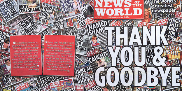 Ugašen tabloid “News of the World“ Ugašen tabloid “News of the World“