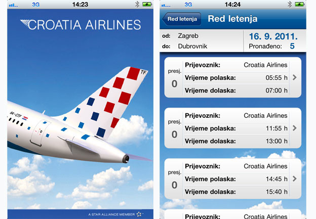 Croatia Airlines uveo iPhone aplikaciju