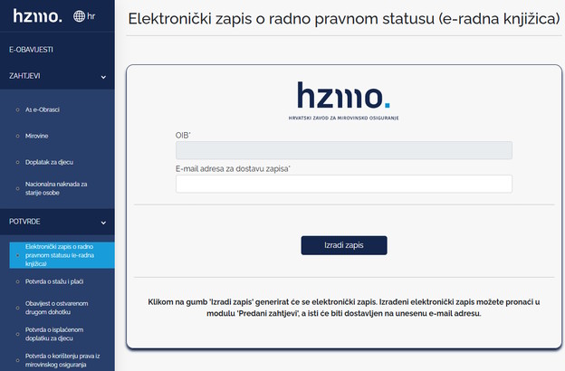 e-Radna knjižica dostupna na stranici e-Građani e-Radna knjižica dostupna na stranici e-Građani