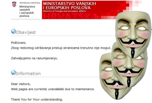 Hakiran web Ministarstva vanjskih poslova