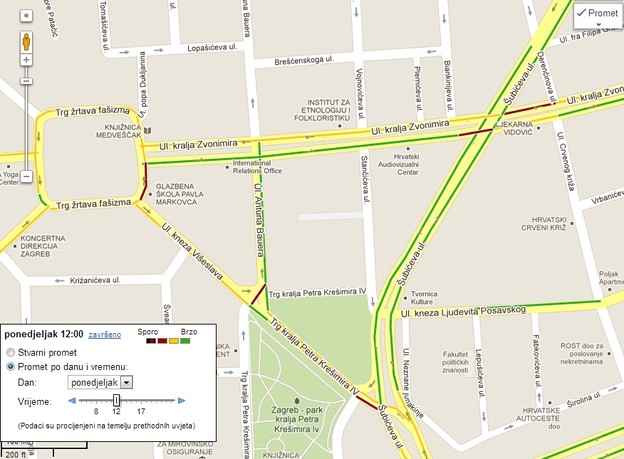 Zagreb uključen u Live Traffic sustav Googleovih mapa