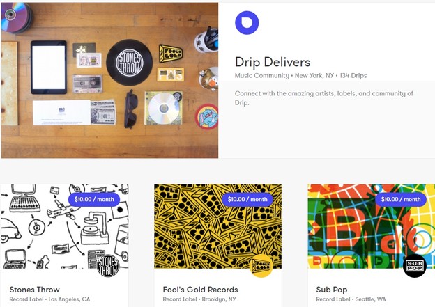 Kickstarter kupio glazbeni servis Drip Kickstarter kupio glazbeni servis Drip