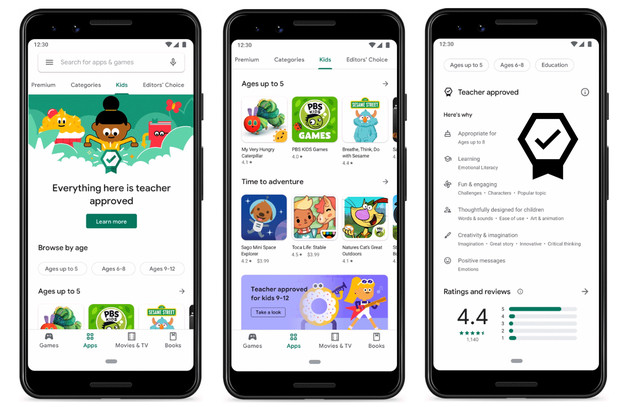 Kids tab za aplikacije odobrene od učitelja Kids tab za aplikacije odobrene od učitelja