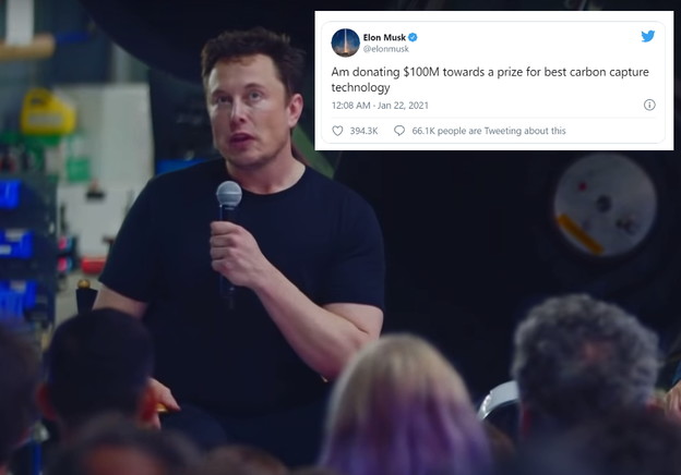 Musk daje 100 milijuna dolara za zarobljavanje ugljika