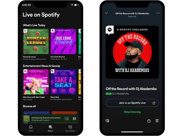 Spotify gasi Spotify Live aplikaciju Spotify gasi Spotify Live aplikaciju