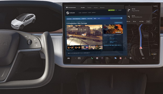 Steam dolazi u Tesla automobile Steam dolazi u Tesla automobile
