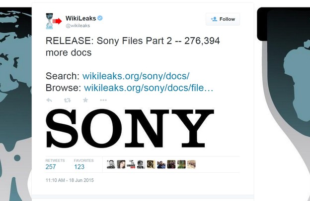 WikiLeaks dodao 276K Sonyevih procurjelih dokumenata
