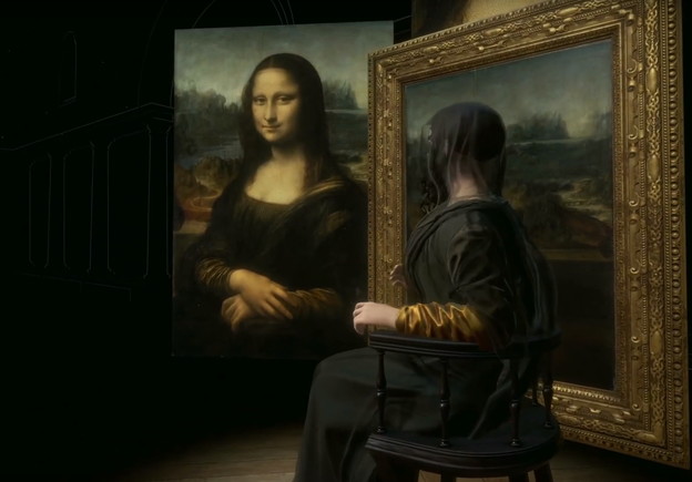 HTC VIDEO: Mona Lisa pozira ispred svoje slike HTC VIDEO: Mona Lisa pozira ispred svoje slike