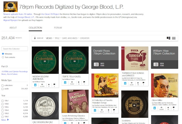 Internet Archive digitalizira ploče od 78 okretaja Internet Archive digitalizira ploče od 78 okretaja