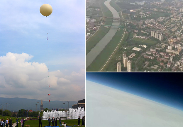 U Zagrebu lansiran srednjoškolski balon u stratosferu