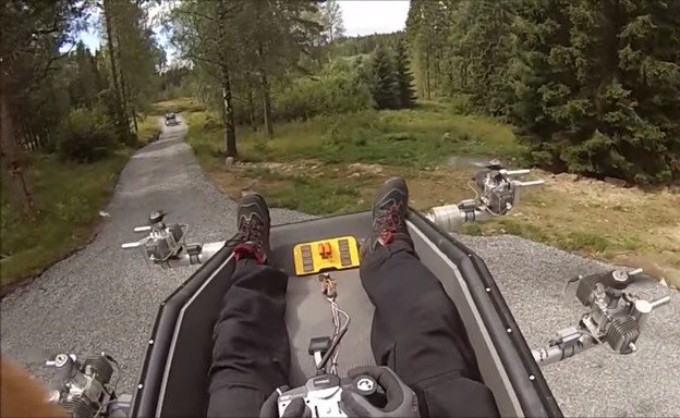 VIDEO: Šveđanin poletio stolcem s osam rotora