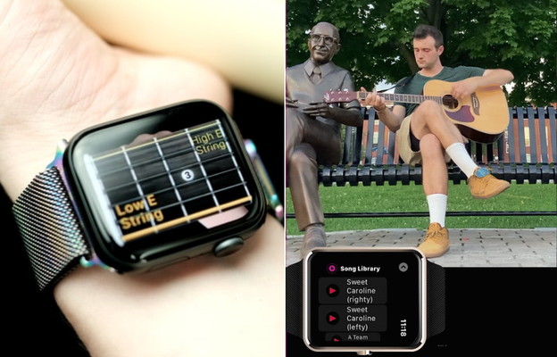 VIDEO: Učenje sviranja gitare s pametnim satom