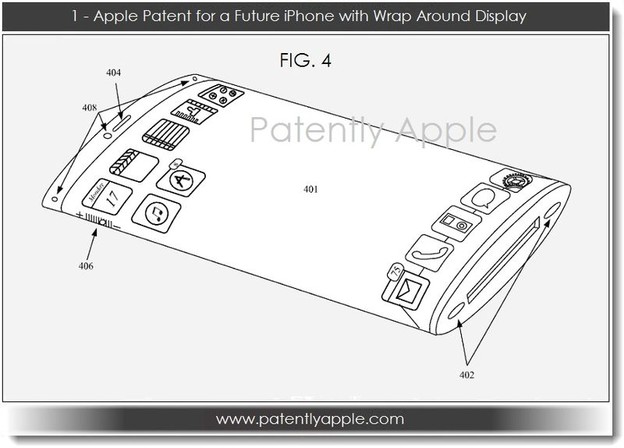 Appleov patent telefona s omotanim ekranom Appleov patent telefona s omotanim ekranom