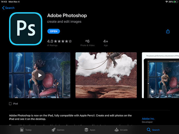 Besplatno preuzimanje Photoshopa za iPad