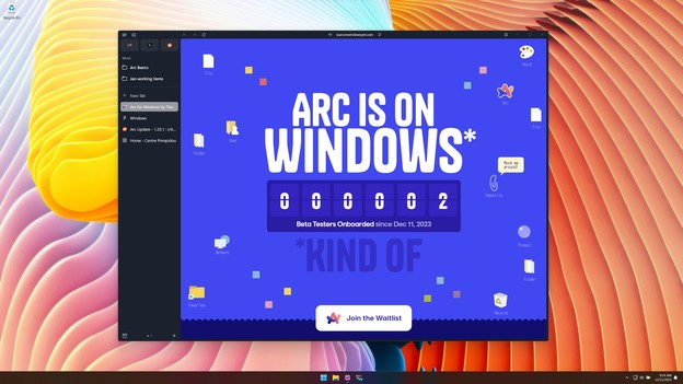 Beta inačica Arc preglednika dostupna je za Windowse