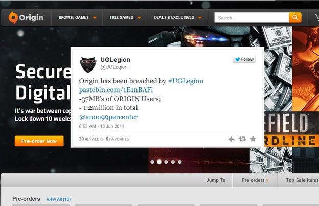 EA: Nije istina da su Origin računi hakirani