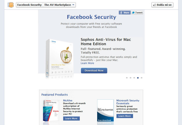 Facebook vam poklanja antiviruse Facebook vam poklanja antiviruse