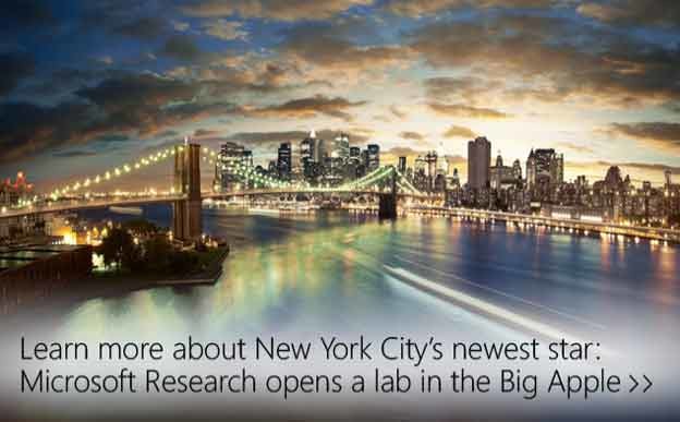 Microsoft Research: Novi istraživački centar u New Yorku Microsoft Research: Novi istraživački centar u New Yorku