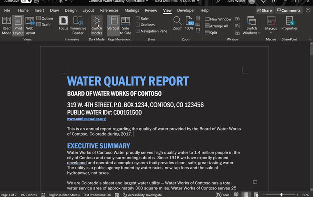 Microsoft testira tamni način rada za Word Microsoft testira tamni način rada za Word