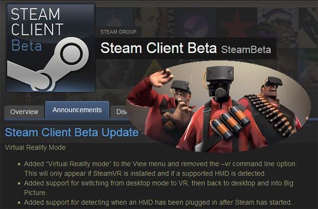 Nova Steam Client Beta s podrškom za VR