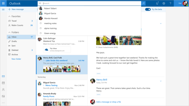 Online Outlook beta koristi pametniji inbox i hrpe emotikona