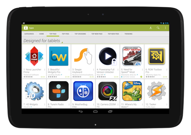 Osvježena Google Play sekcija "Dizajnirano za tablete"
