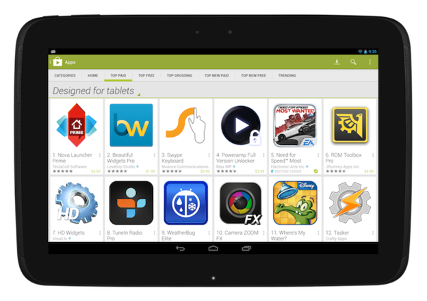 Osvježena Google Play sekcija "Dizajnirano za tablete" Osvježena Google Play sekcija "Dizajnirano za tablete"