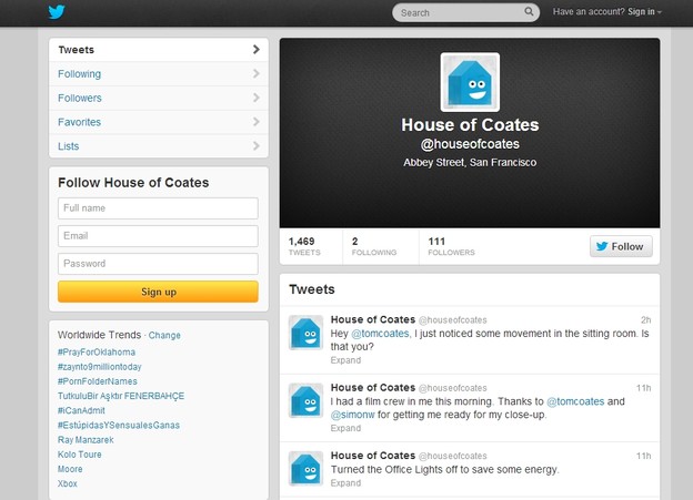 Pametna kuća sama posta na Twitteru