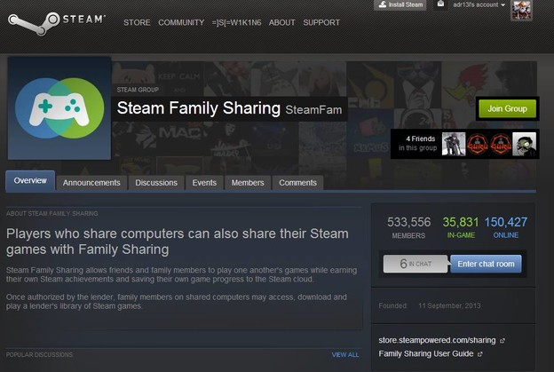 Steam Family sharing za sve korisnike