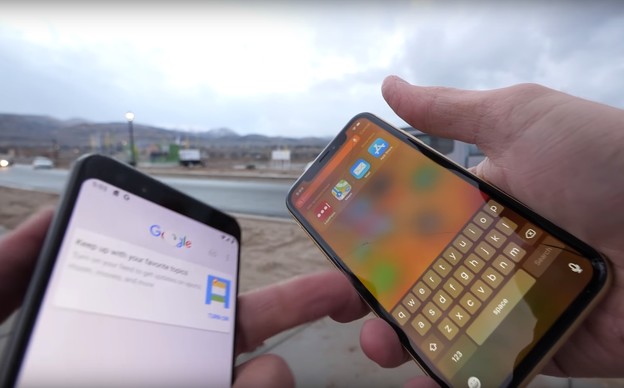 VIDEO: iPhone XR vs Google Pixel 3 vs beton