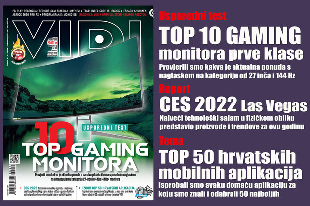 VIDI 311: Najbolji gaming monitori i Top hrvatske aplikacije