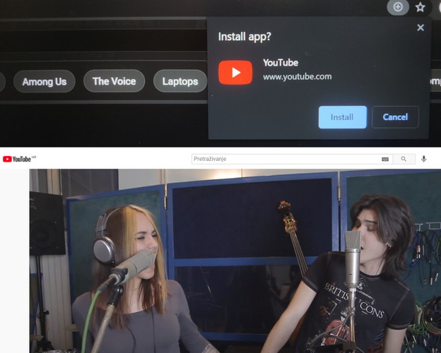 YouTube kod učitavanja stranice nudi web aplikaciju YouTube kod učitavanja stranice nudi web aplikaciju