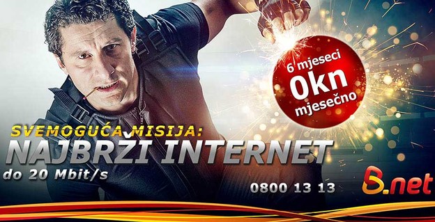 B.NET: Prvih šest mjeseci 0 kuna za Internet B.NET: Prvih šest mjeseci 0 kuna za Internet