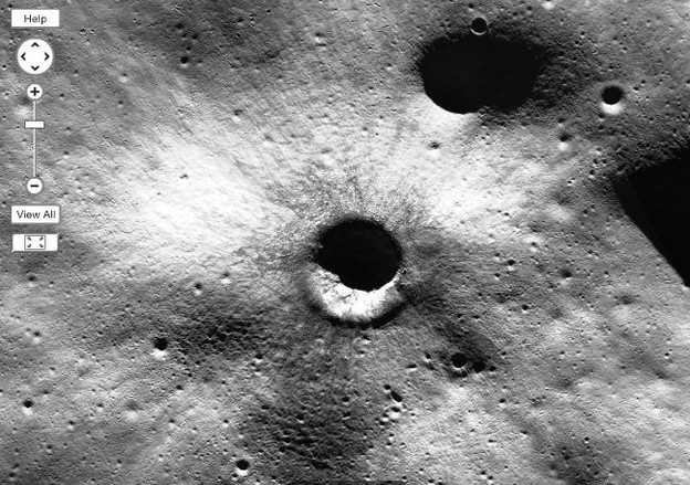Interaktivna mapa sjevernog pola Mjeseca
